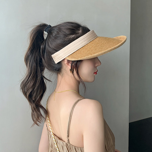 Ženski slamnati vizir s UV zaštitom