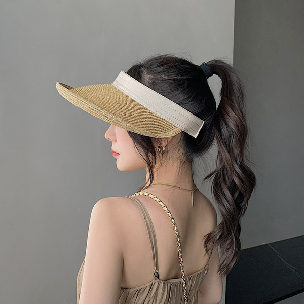 Ženski slamnati vizir s UV zaštitom