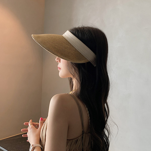 Ženski slamnati vizir s UV zaštitom