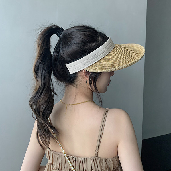 Ženski slamnati vizir s UV zaštitom