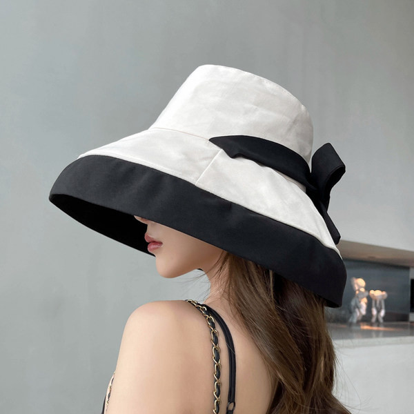 Дамска слънцезащитна шапка- с панделка