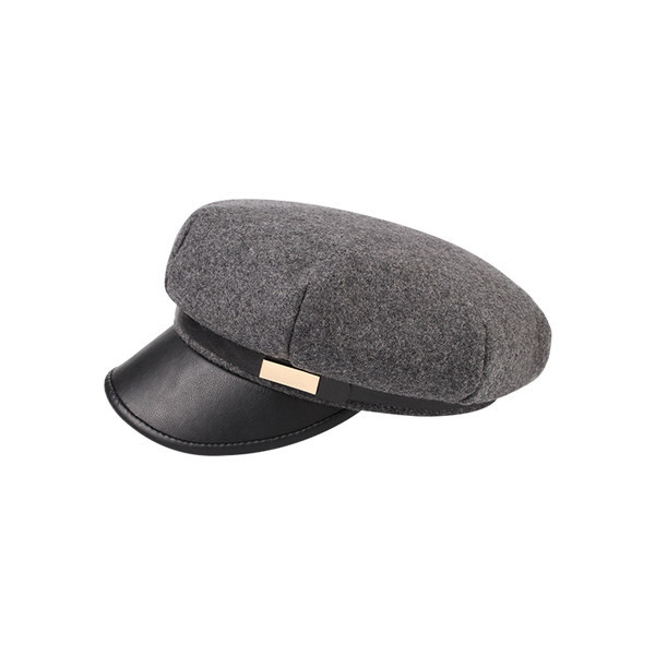 Дамска ежедневна шапка тип барета с козирка