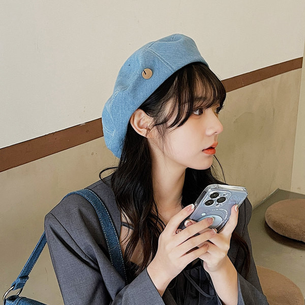 Дамска дънкова барета в два цвята