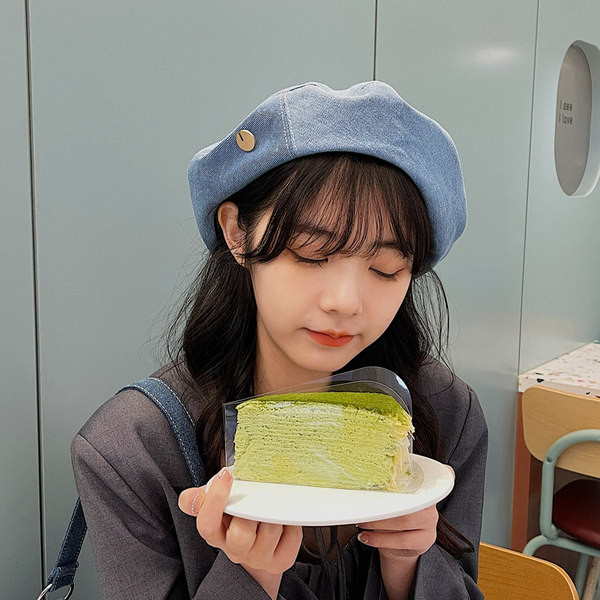 Дамска дънкова барета в два цвята