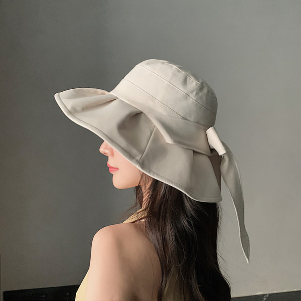 Слънцезащитна дамска шапка с панделка