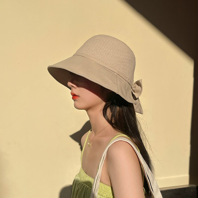 Νέο μοντέλο γυναικείο μονόχρωμο καπέλο με κορδέλα