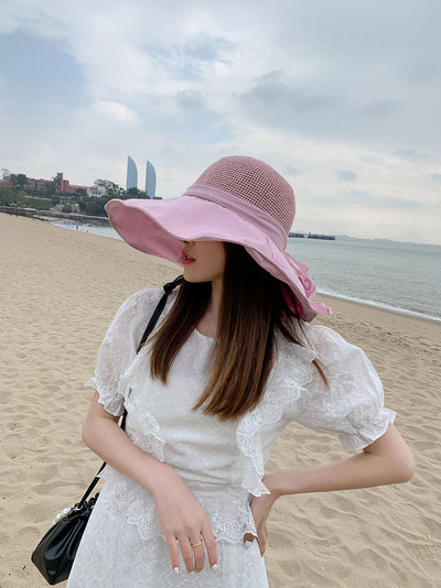 Šešir za sunčanje s velikim obodom i vrpcom