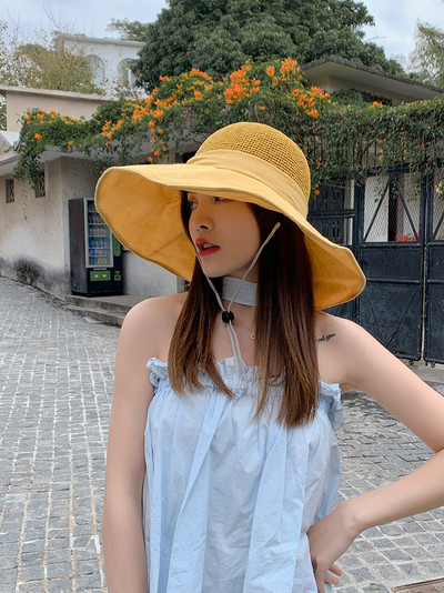 Šešir za sunčanje s velikim obodom i vrpcom