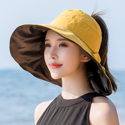 Γυναικείο αντηλιακό καπέλο με φαρδύ περιφέρια