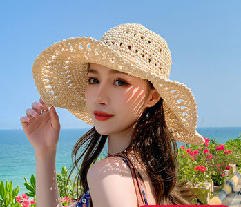 Καλοκαιρινό ψάθινο καπέλο για παραλία και καθημερινότητα