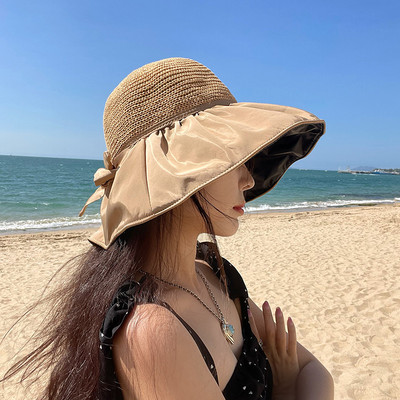 Γυναικείο καπέλο με περιφέρια σε τρία χρώματα