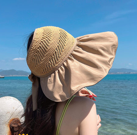 Naiste linane müts must ja beež