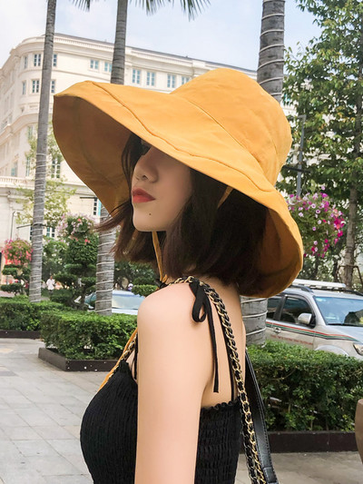 Γυναικείο καπέλο με μεγάλη περιφέρια και με προστασία UV
