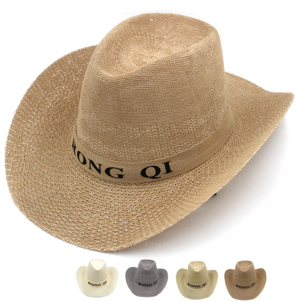 Vyriška šiaudinė kepurė plačiu krašteliu