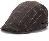 Καρό καπέλο με γείσο για άντρες