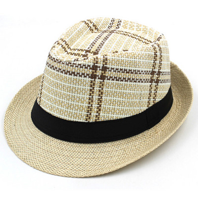 Αντηλιακό ανδρικό ψάθινο καπέλο με μεγάλη περιφέρια