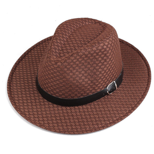 Casual ψάθινο καπέλο με μεγάλη περιφέρια