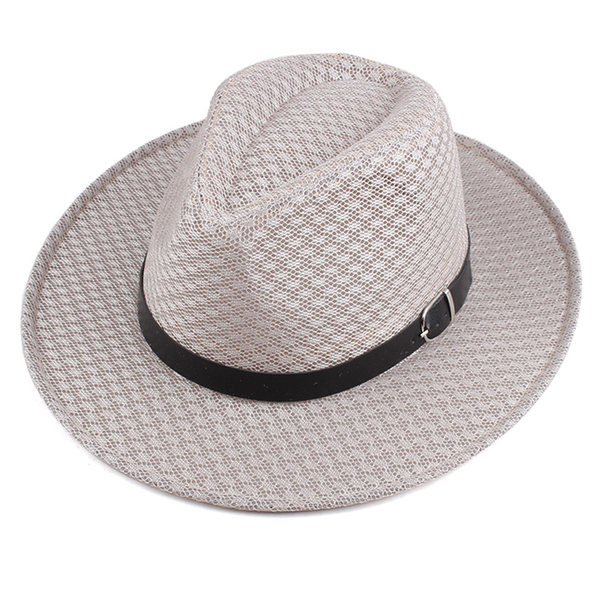 Casual ψάθινο καπέλο με μεγάλη περιφέρια