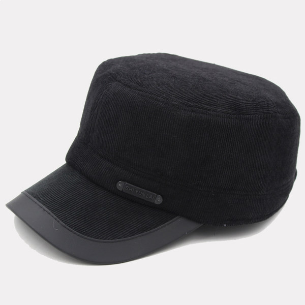 Sügis-talvine meeste velvetist müts visiiriga