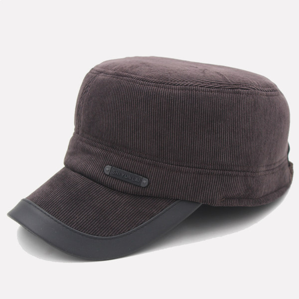 Sügis-talvine meeste velvetist müts visiiriga