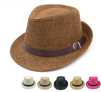 Μοντέρνο ανδρικό ψάθινο καπέλο σε πολλά χρώματα