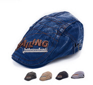 Νέο ανδρικό τζιν καπέλο με κεντητική επιγραφή