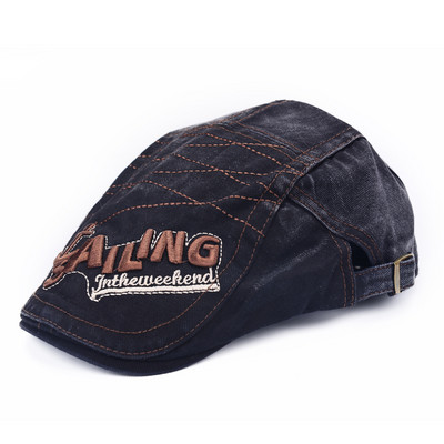 Νέο ανδρικό τζιν καπέλο με κεντητική επιγραφή