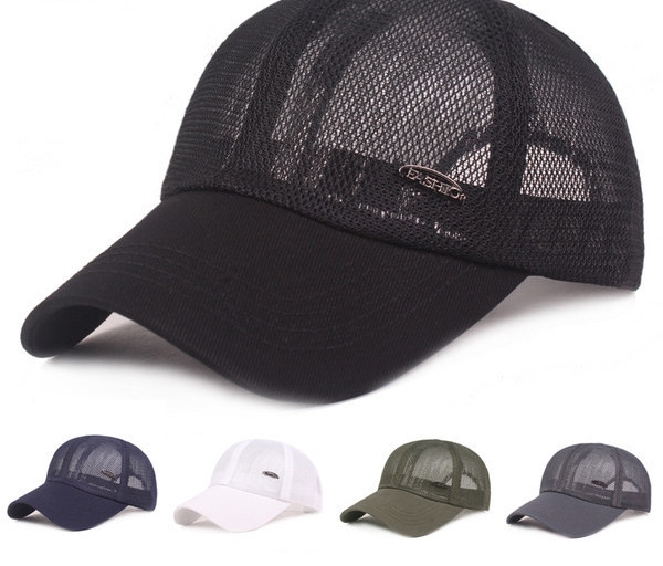 Ανδρικό casual διχτυωτό καπέλο με μεταλλικό στοιχείο