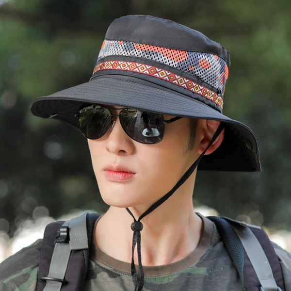 Ανδρικό καπέλο με κορδόνια και κέντημα