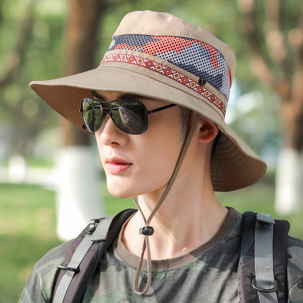 Ανδρικό καπέλο με κορδόνια και κέντημα