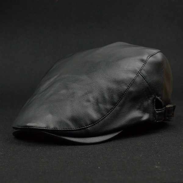 Muški podesivi kožni šešir u obliku beretke