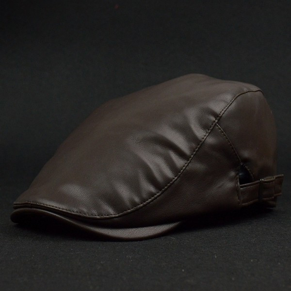 Muški podesivi kožni šešir u obliku beretke