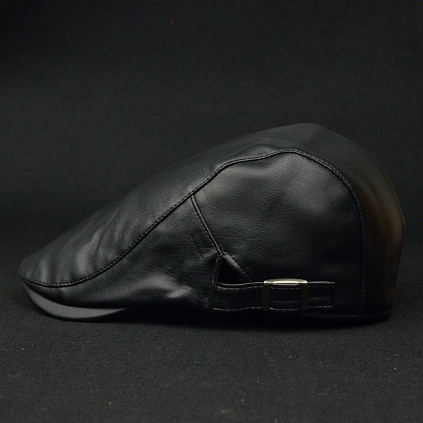 Muški podesivi kožni šešir u obliku beretke