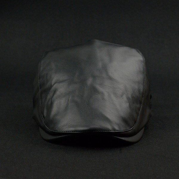 Muški podesivi kožni šešir u obliku beretke