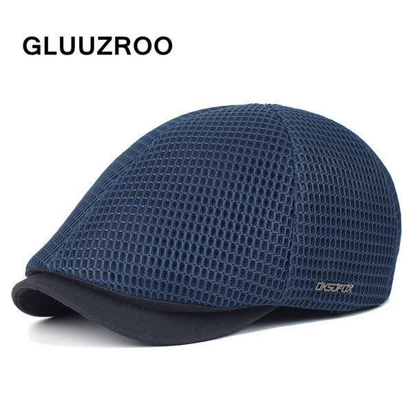 Ανδρικό καπέλο μπερέ από διχτυωτό ύφασμα