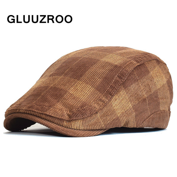 Καρό ανδρικό καπέλο μπερέ