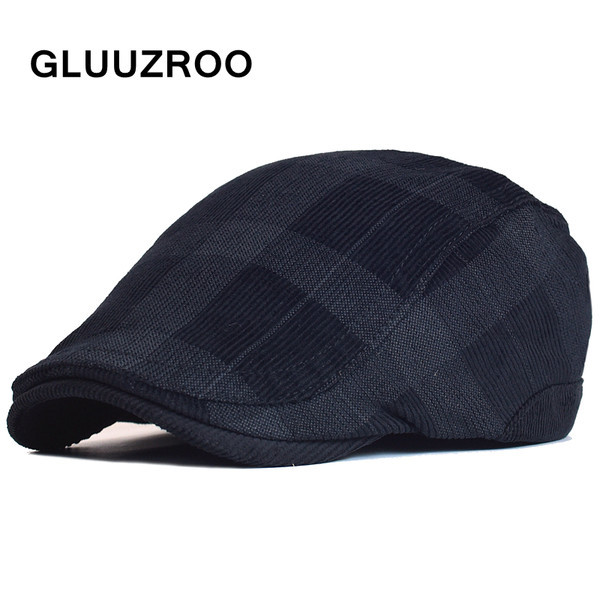 Καρό ανδρικό καπέλο μπερέ