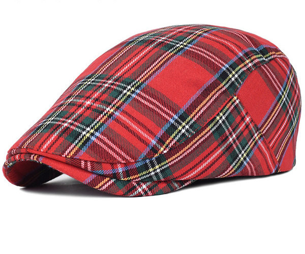 Ανδρικό καρό καπέλο μπερέ