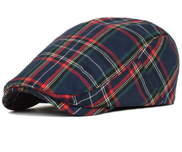 Ανδρικό καρό καπέλο μπερέ