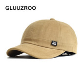 Ανδρικό υφασμάτινο καπέλο με γείσο σε μπεζ χρώμα