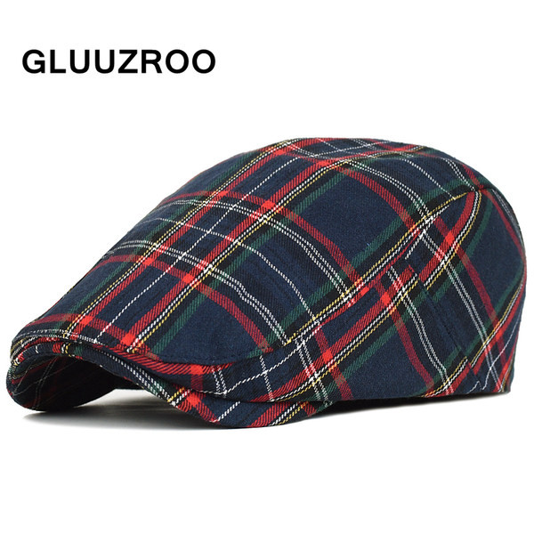 Ανδρικό καρό καπέλο σε τρία χρώματα
