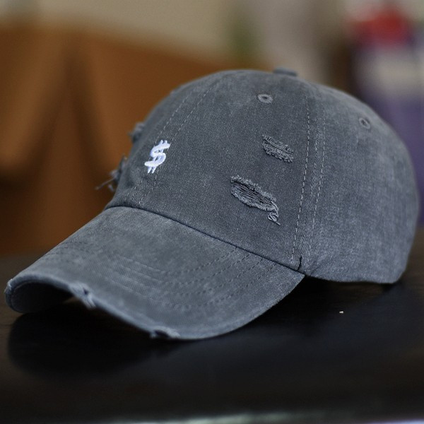 Γυναικείο καπέλο με γείσο και σκισμένο σχέδιο - πολλά χρώματα