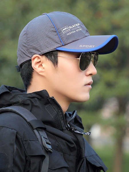 Ανδρικό καπέλο από ύφασμα που στεγνώνει γρήγορα με επιγραφή - ρυθμιζόμενο