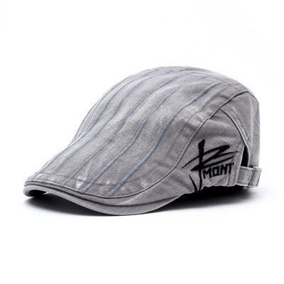 Χρωματιστό ανδρικό καπέλο με κέντημα - τύπου μπερέ