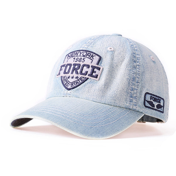 Ανδρικό τζιν καπέλο με κέντημα