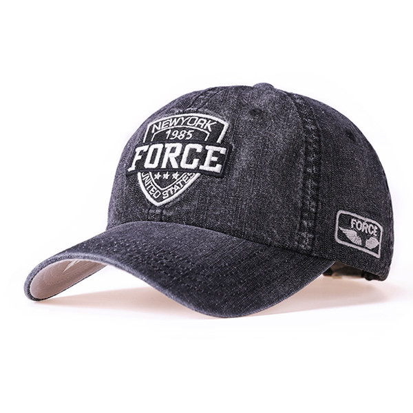 Ανδρικό τζιν καπέλο με κέντημα