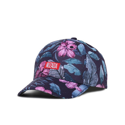 Ανδρικό καπέλο με γείσο με κεντημένη επιγραφή και φλοράλ μοτίβα