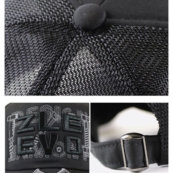 Ανδρικό καπέλο μπέιζμπολ με κεντητή επιγραφή και διχτυωτό μέρος