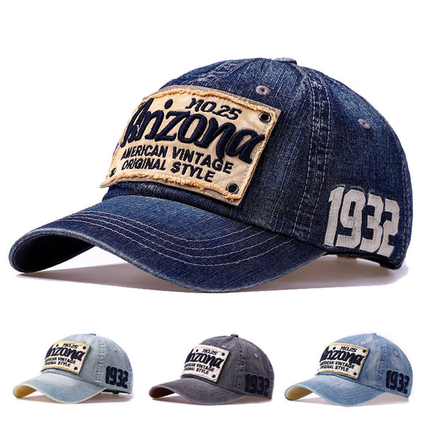 Ανδρικό τζιν καπέλο με έμβλημα
