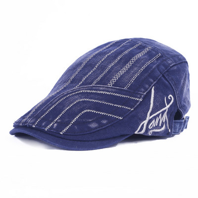 Ανδρικό υφασμάτινο καπέλο με κεντητή επιγραφή